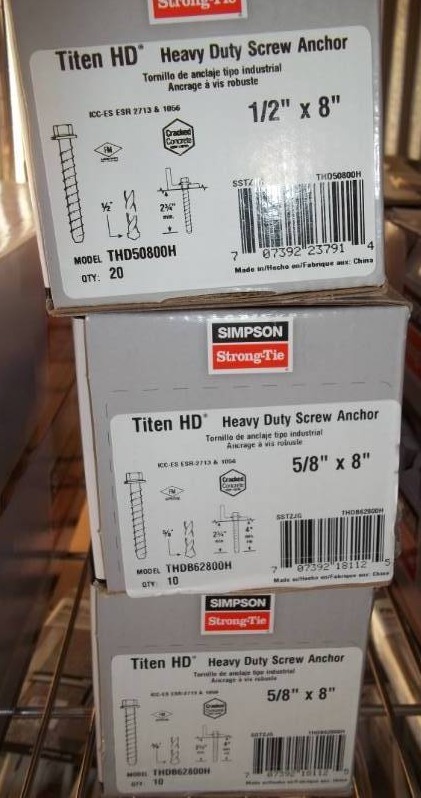 lot 429 image: Heavy Duty Screw Anchors