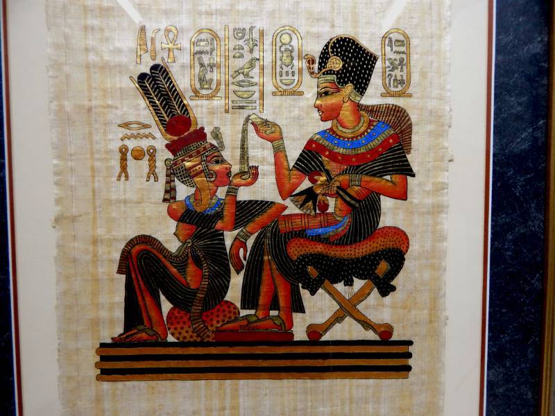 framed king tut papyrus