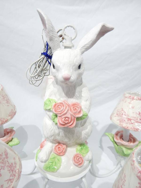 lot 48 image: Allgaier Designs Ceramic Bunny Chandelier