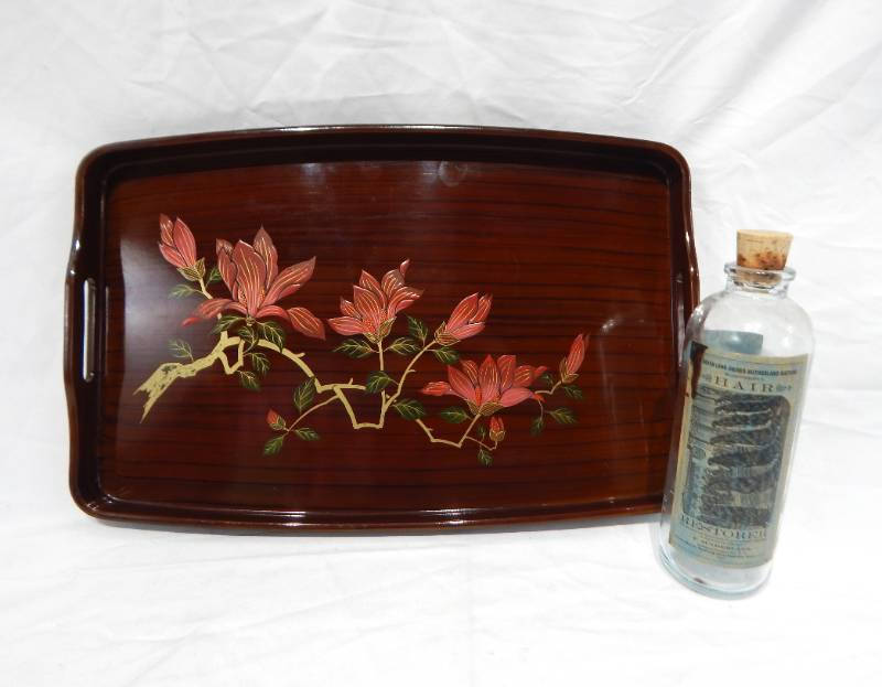 Vintage Toyo Japanese Lacquerware Tray And Reproduction Hair Restorer Bottle High End Multi Estate Sale 17th 18th And 19th Century Antiques Furniture Rugs Art And More K Bid