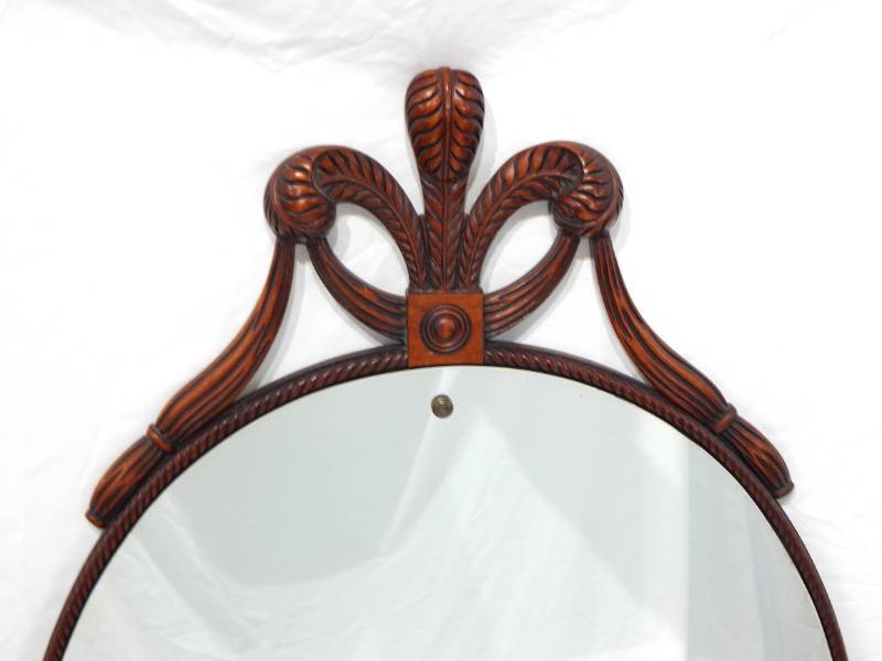 lot 22 image: Ornate Wood Frame Mirror