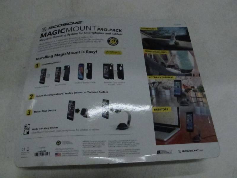 lot 1 image: SCOSCHE MagicMount Pro-Pack Universal Fit Magnetic Mounting System for Smartphones and Tablets