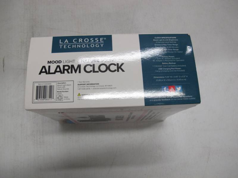 lot 5 image: La Crosse 7 Color Mood Light LCD Alarm Clock with Nature Sounds 3 reviews