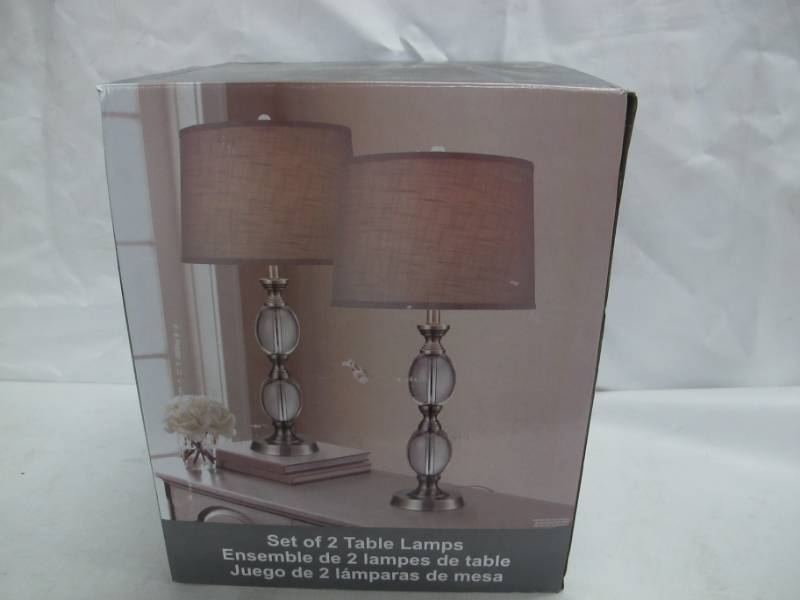bridgeport designs set of 2 crystal table lamps