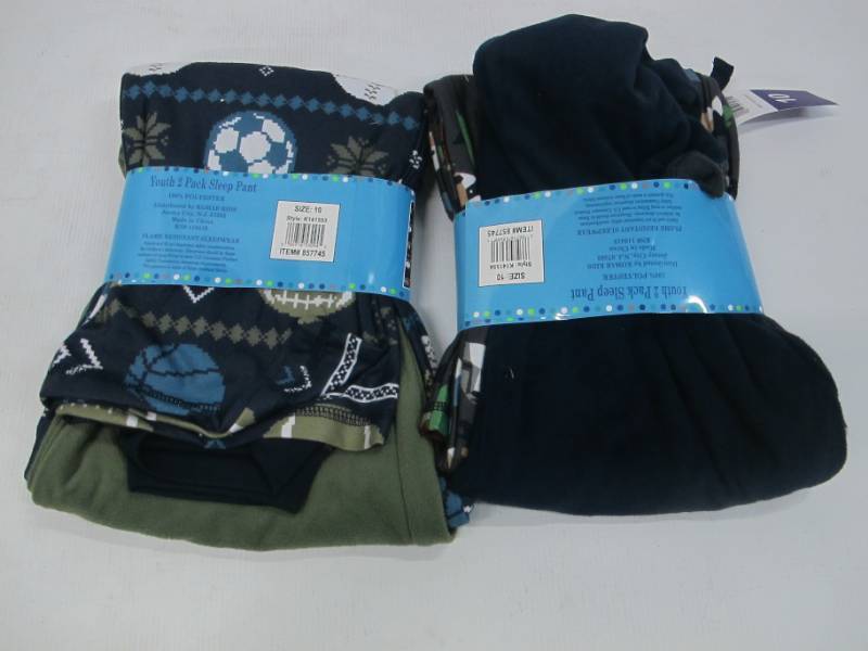 lot 36 image: St. Eve Boys Saint Eve Sleep Pant 2 packs of 2 Size 10