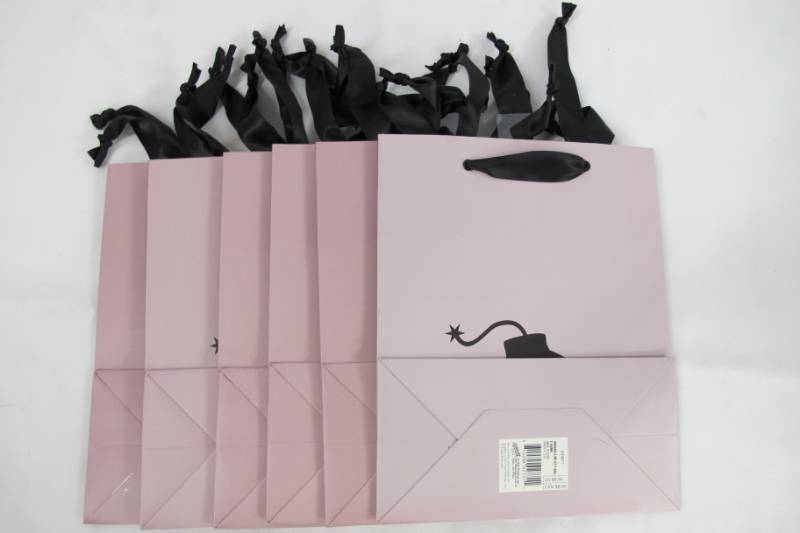 lot 101 image: 6 Pack of Gift Bags - Medium - F BOMB - PinkBlack