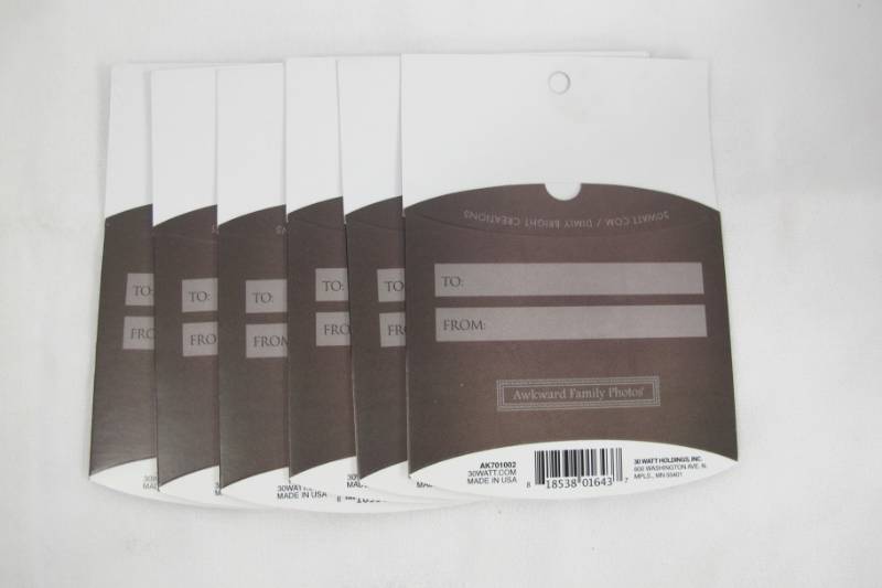 lot 113 image: 6 Pack of Prank Gift Card Holders - Awkward Family Photos - Have a Great Day