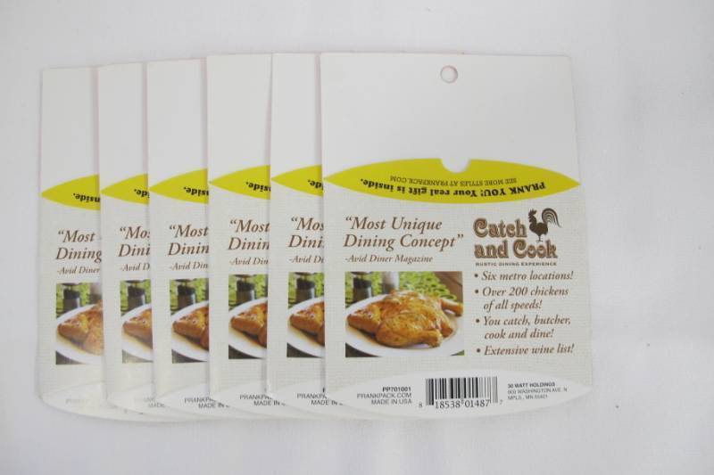 lot 116 image: 6 Pack of Prank Gift Card Holders - Catch and Cook
