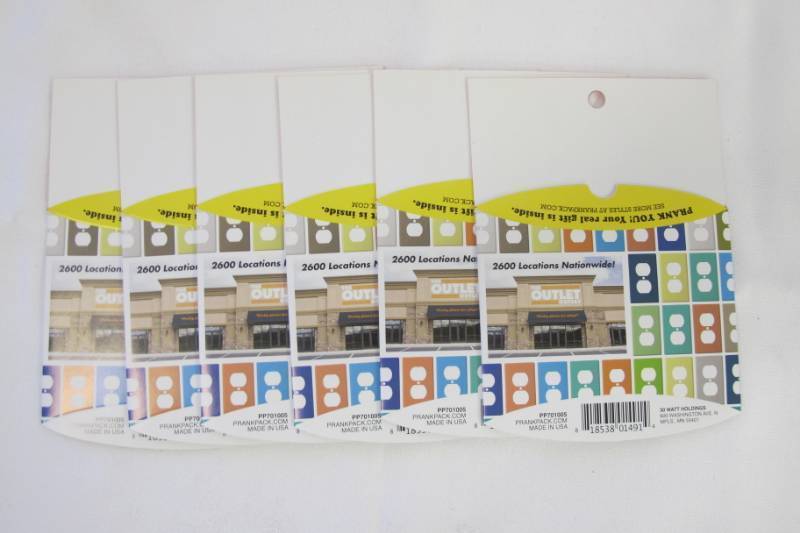 lot 118 image: 6 Pack of Prank Gift Card Holders - THE OUTLET OUTLETS