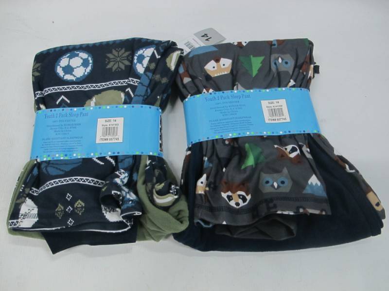lot 34 image: St. Eve Boys Saint Eve Sleep Pant 2 packs of 2 Size 14