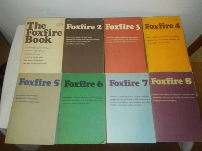 lot 320 image: Foxfire books volume 1 - 8 complete series. Hard to find complete set, $100 retail on eBay.