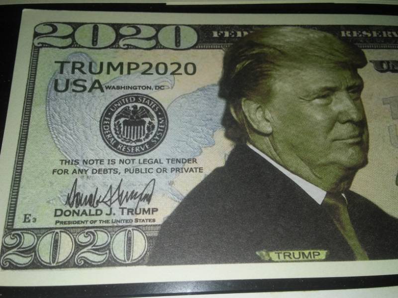 lot 23 image: 10 - 2020 Donald Trump bills