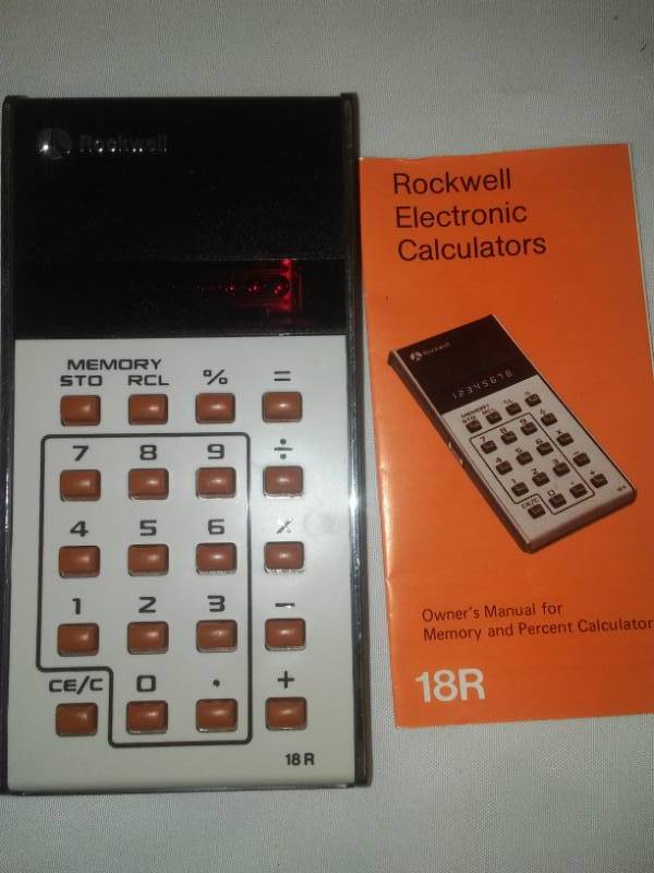 lot 36 image: Vintage Rockwell calculator with box