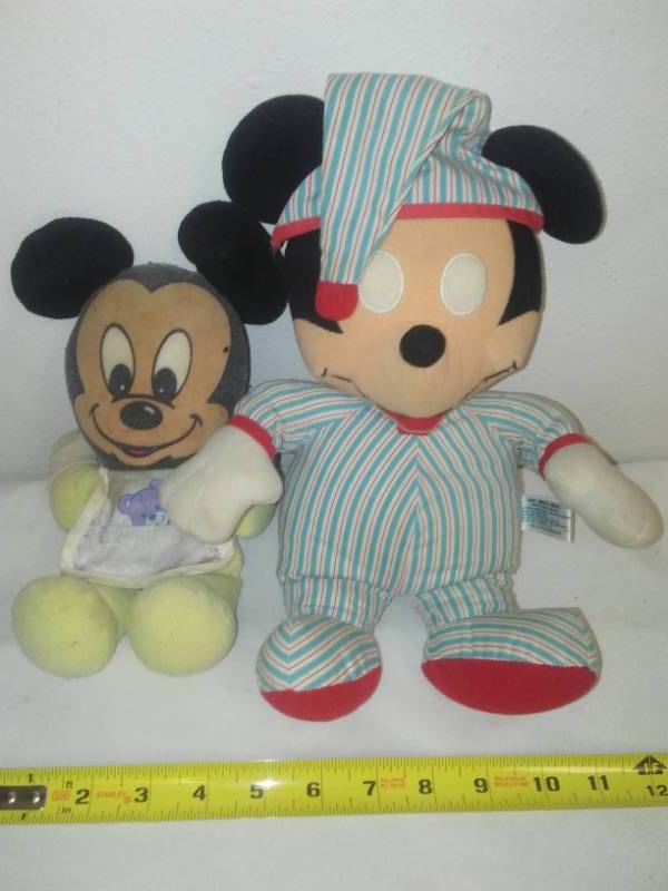 lot 54 image: 2 -Old School Disney Mickey Mouse Plush