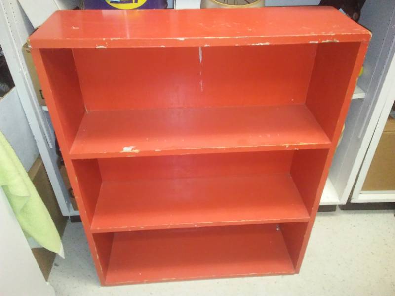 lot 69 image: Vintage wood bookshelf.