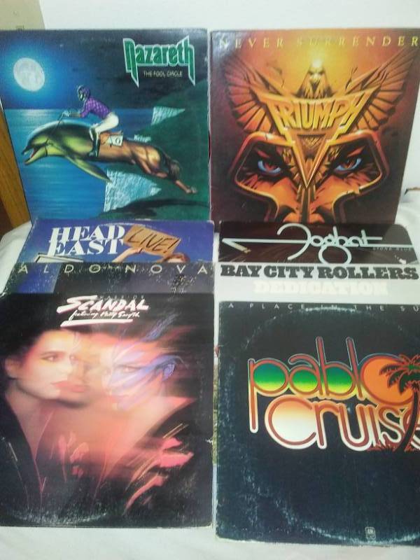 lot 84 image: 8 hard Rock LP vinyl 12-inch record albums