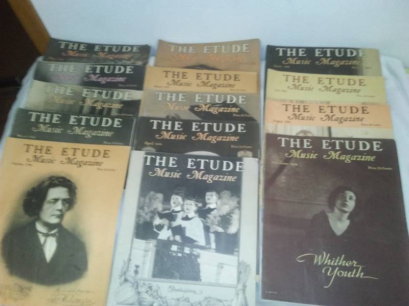 lot 92 image: The Etude music magazine 1936 - 37 excellent condition.