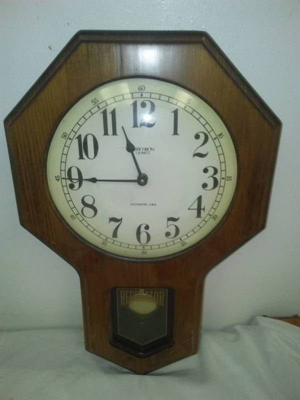 lot 127 image: Verichron Quartz Regulator Clock Westminster chime