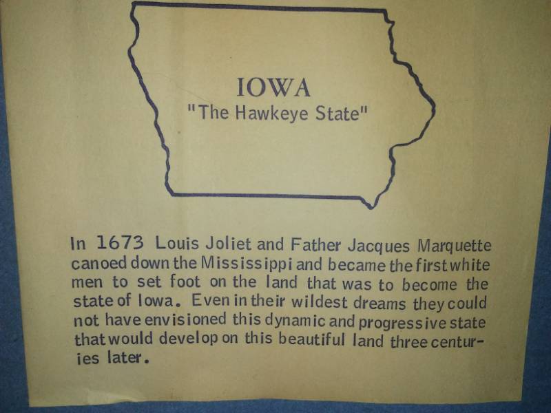 lot 141 image: Iowa  The Hawkeye State History Tour of Iowa  Circa 1960