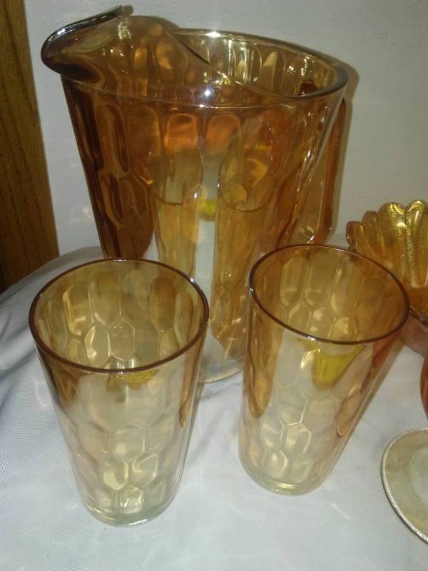 lot 144 image: Gold Carnival Glass Variety.  very nice