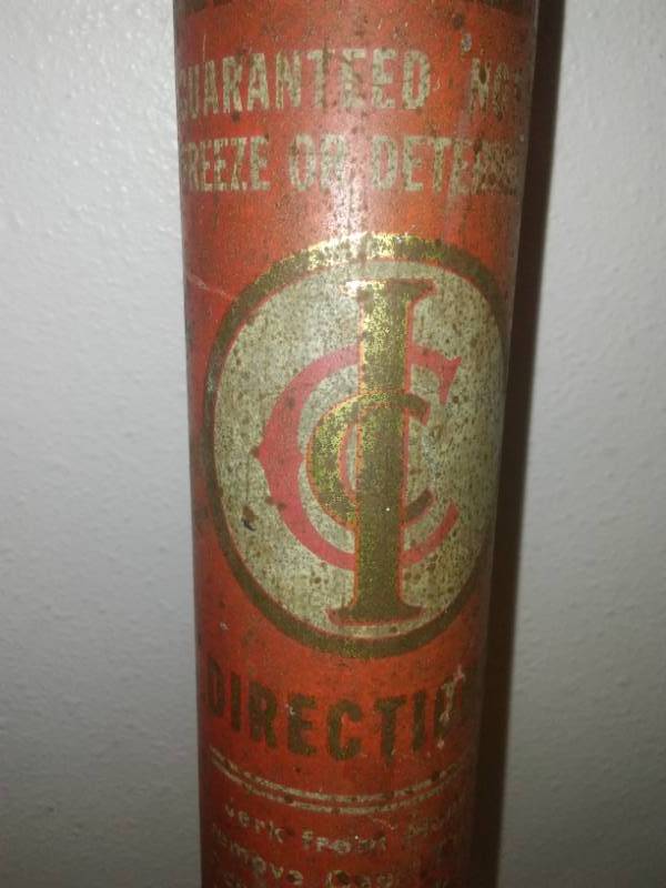 lot 156 image: Vintage Fire Extinguisher metal tube - VERY RARE