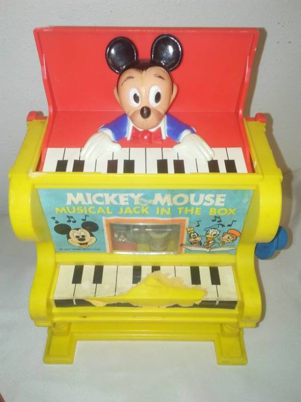 lot 204 image: Vintage Disney Mickey Mouse, Jack in the box