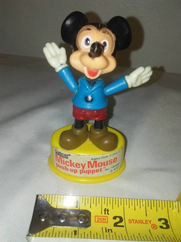 lot 230 image: Mickey Mouse Push up puppet. 1977