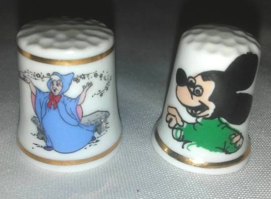lot 291 image: Disney Sewing Thimbles (5),