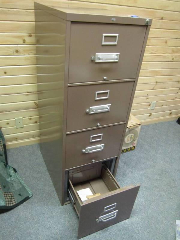 lot 60 image: Filing cabinet with key...