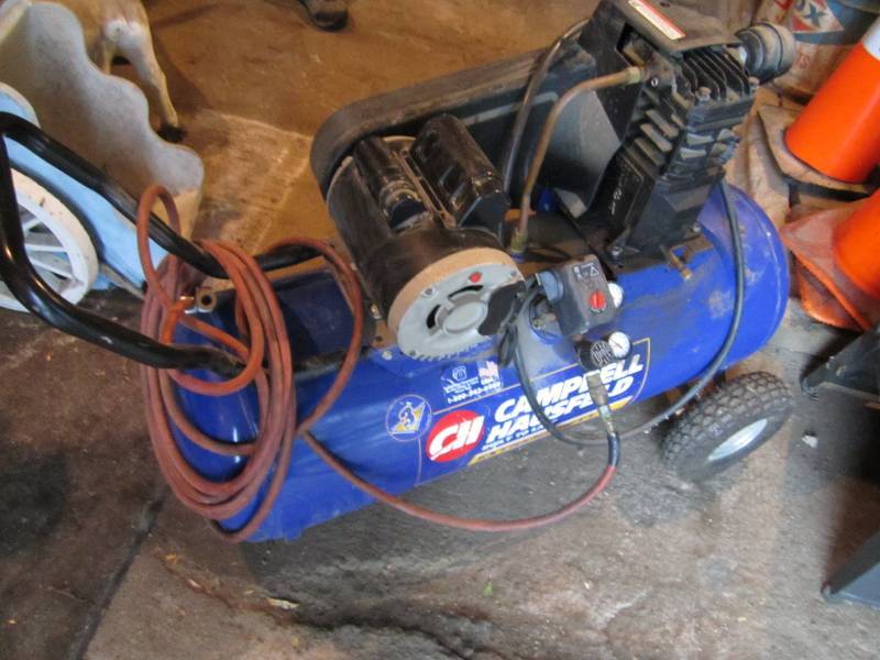 lot 92 image: Campbell Hausfeld air compressor wi...