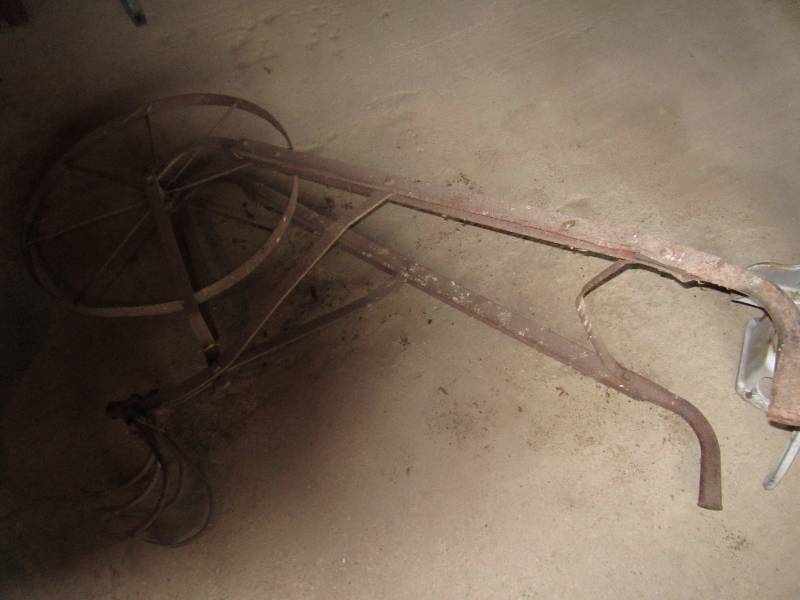 lot 116 image: Metal wheel walk behind tiller...