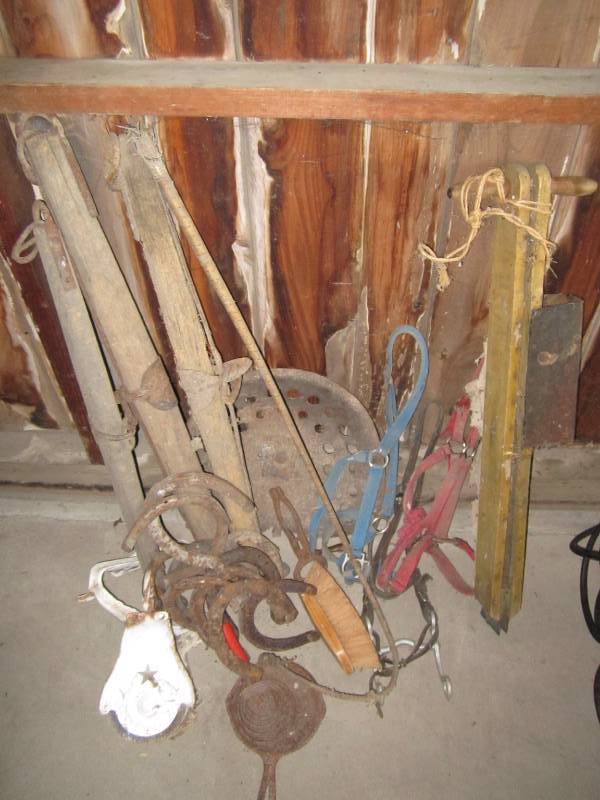 lot 124 image: Antique farm (horse) supplies...