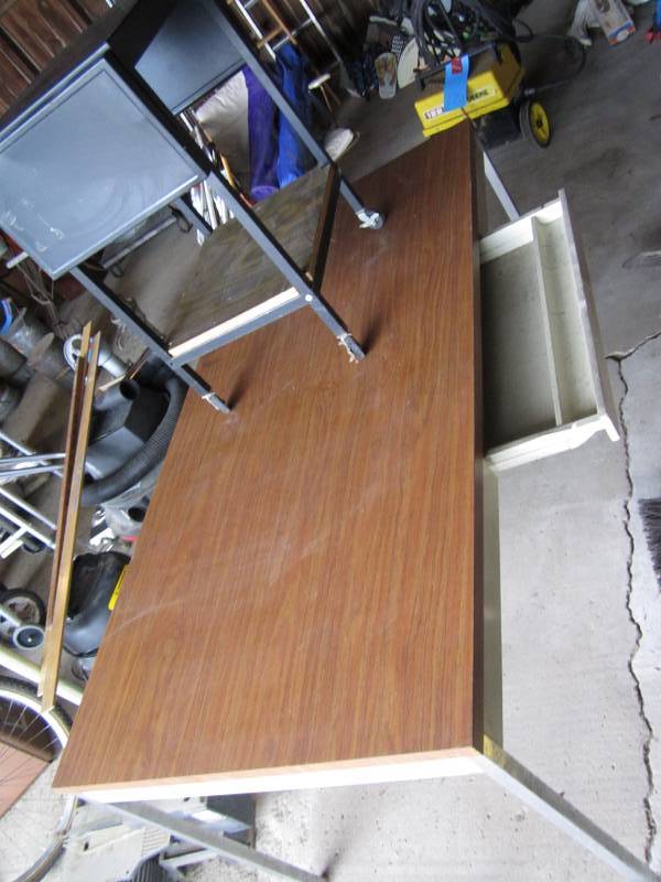 lot 130 image: Metal cart and table...