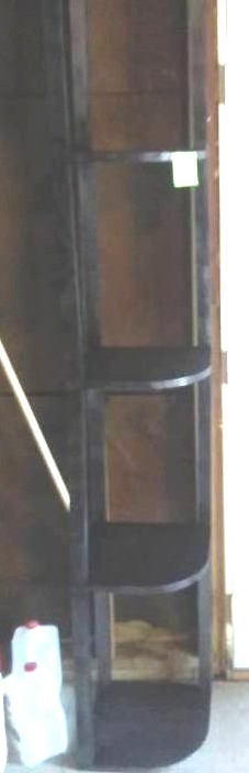 lot 4 image: Black Corner Shelf 13x13x87