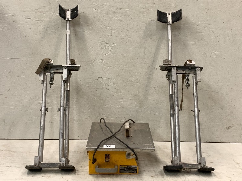lot 46 image: Aluminum Drywall Stiles & Electric Tile Saw