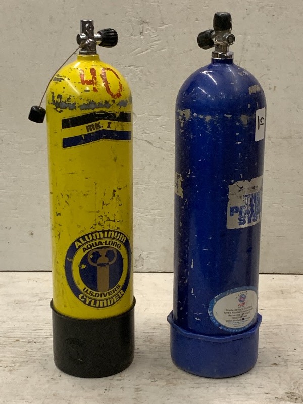 lot 61 image: (2) Commercial Oxygen Diving Tanks