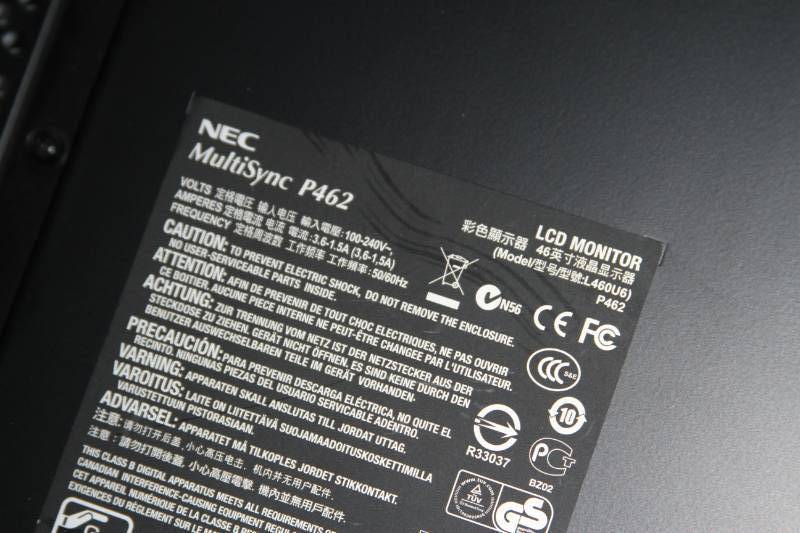 lot 23 image: NEC MultiSync Professional 46 LCD Video MonitorDisplay