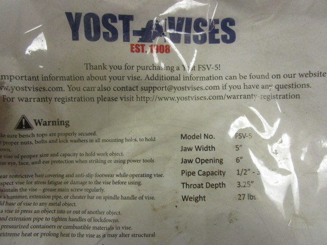 lot 621 image: YOST VISE & COLUMBIAN VISE