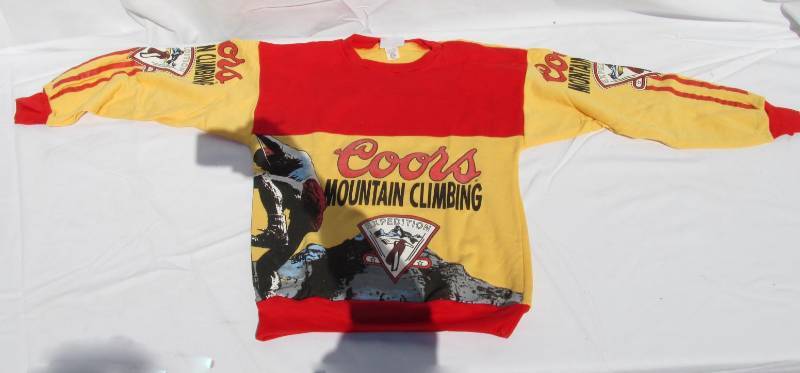 Lot of New Vintage 1980s Coors Beer Mountain Climbing Ascent Team and Skiing Sweatshirts