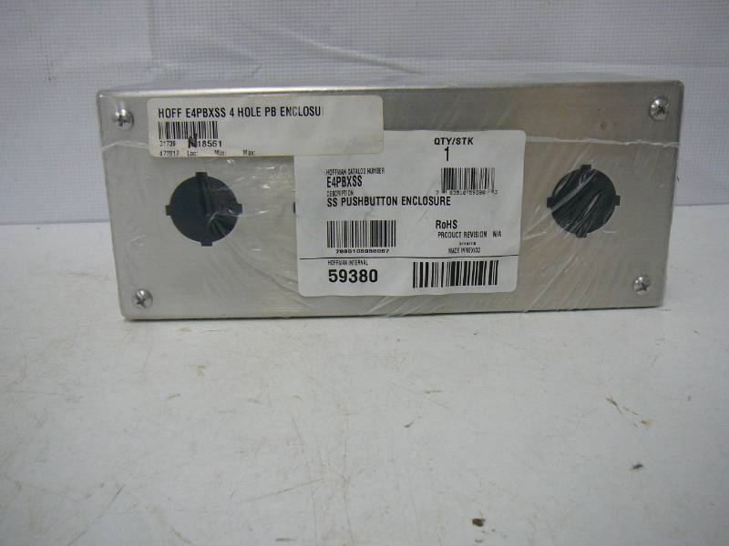lot 9 image: New Hoffman E4PBXSS 4 Hole PB Enclosure