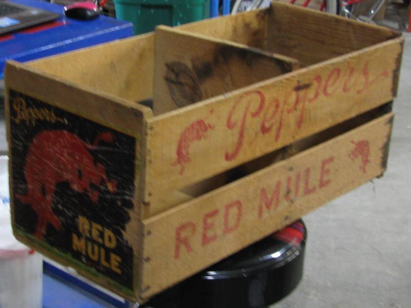 Red Mule Pepper Crate