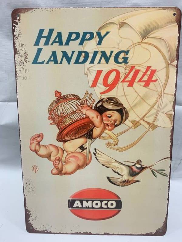 lot 22 image: Amoco Metal Sign