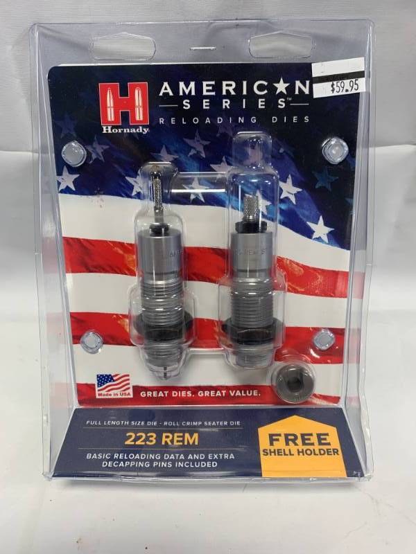 lot 43 image: New Hornady .223 Die & Seater for Reloading