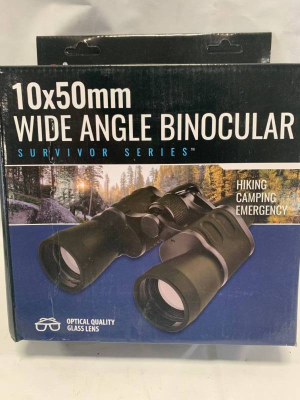 lot 46 image: New 10 x 50 Wide Angle Binoculars
