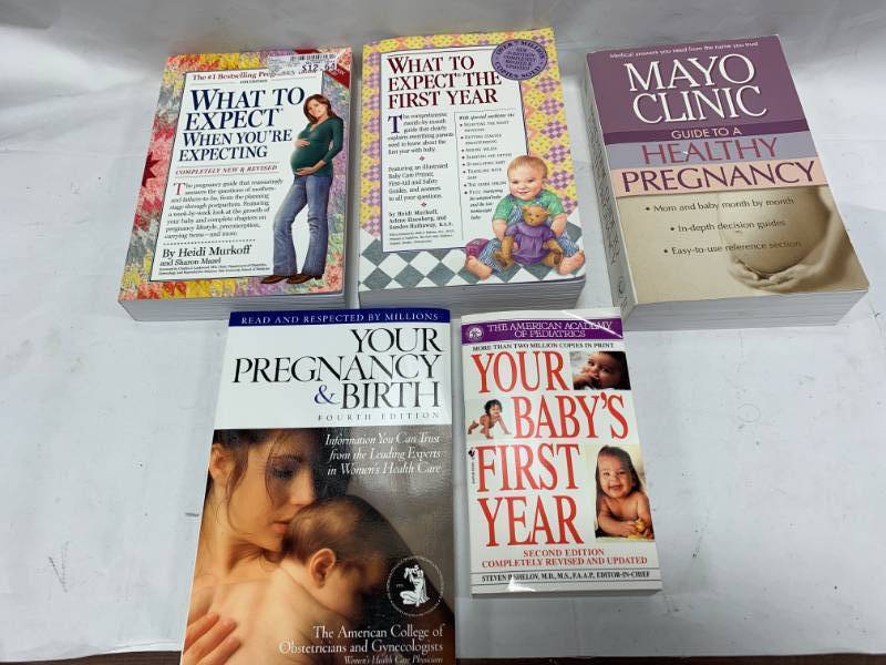 lot 76 image: Lot of 5 Pregnancy New Mother Books