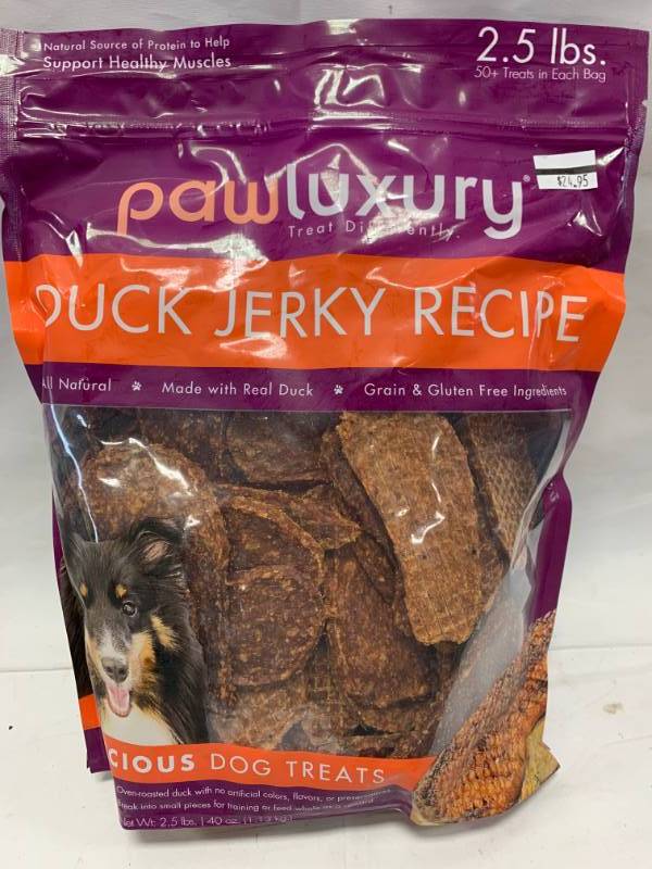 lot 101 image: Duck Jerky Dog Treats 2.5 Pounds  $24.95 at Costco