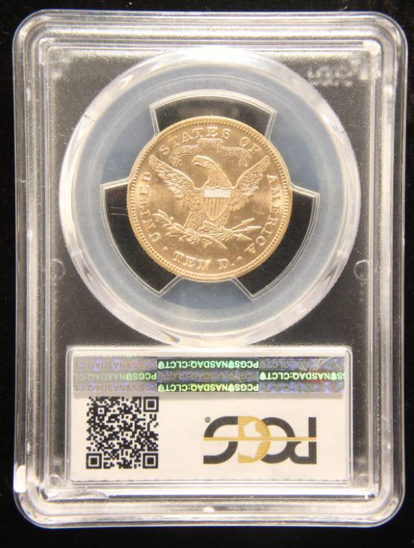 lot 05 image: 1880 US $10 GOLD EAGLE MS62 PCGS