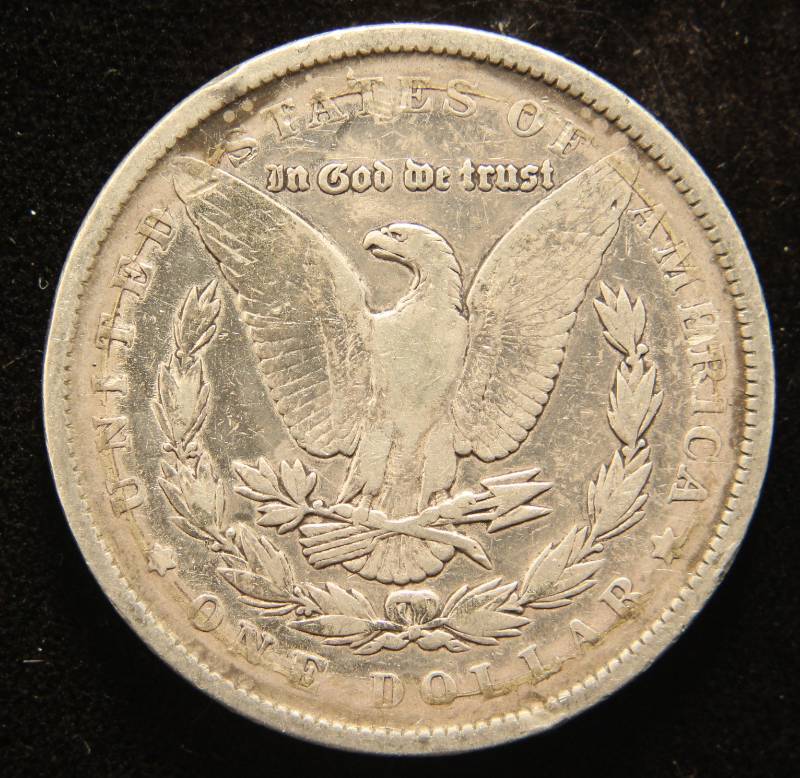 lot 15 image: 1890 MORGAN SILVER DOLLAR