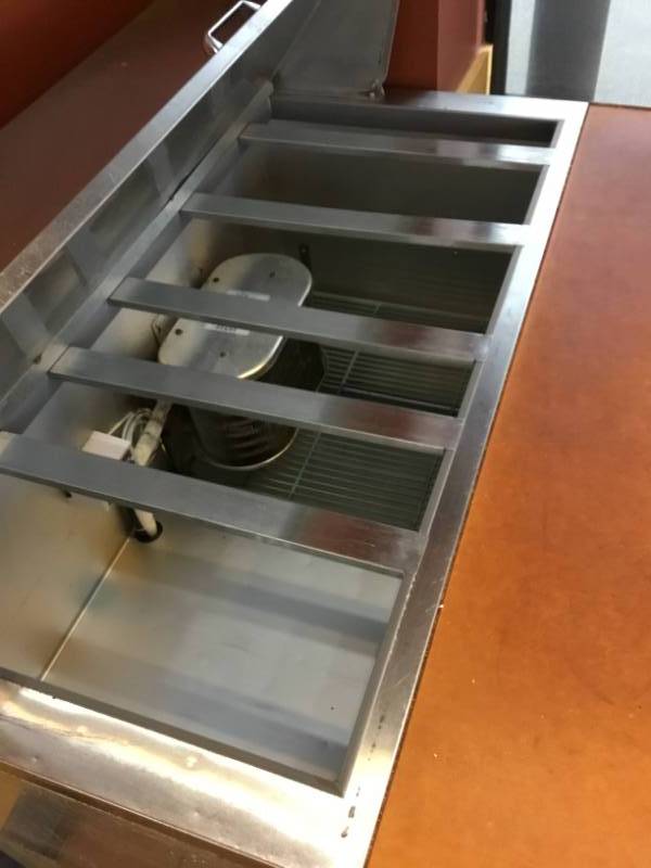 Leader stainless steel cooler prep station