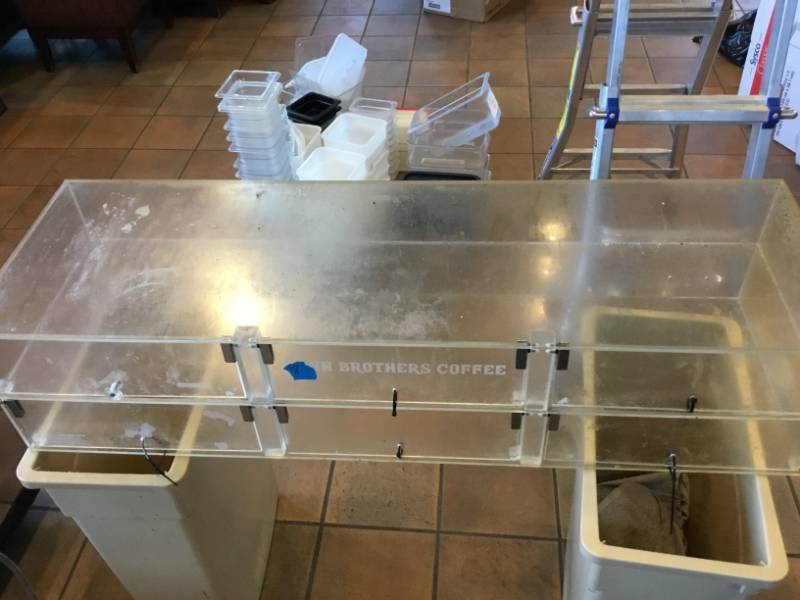 Plexiglas bread storage boxes.